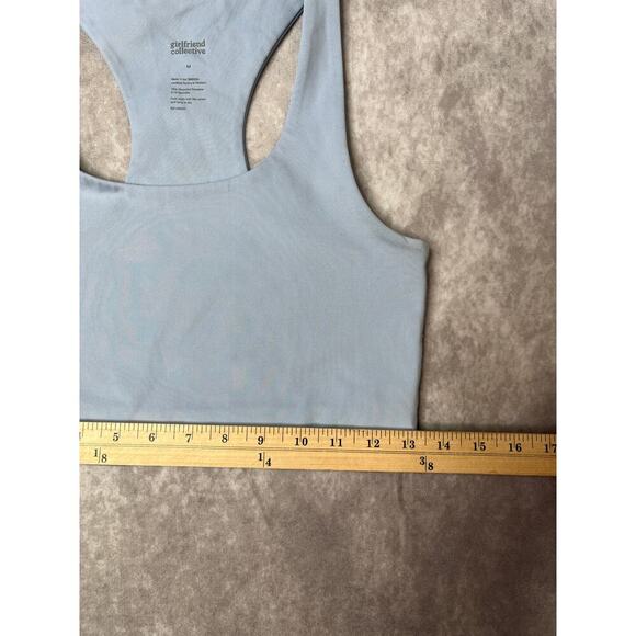 Girlfriend Collective Paloma Racerback Bra Top Activewear sz M Blue Pilates Yoga - Picture 5 of 5
